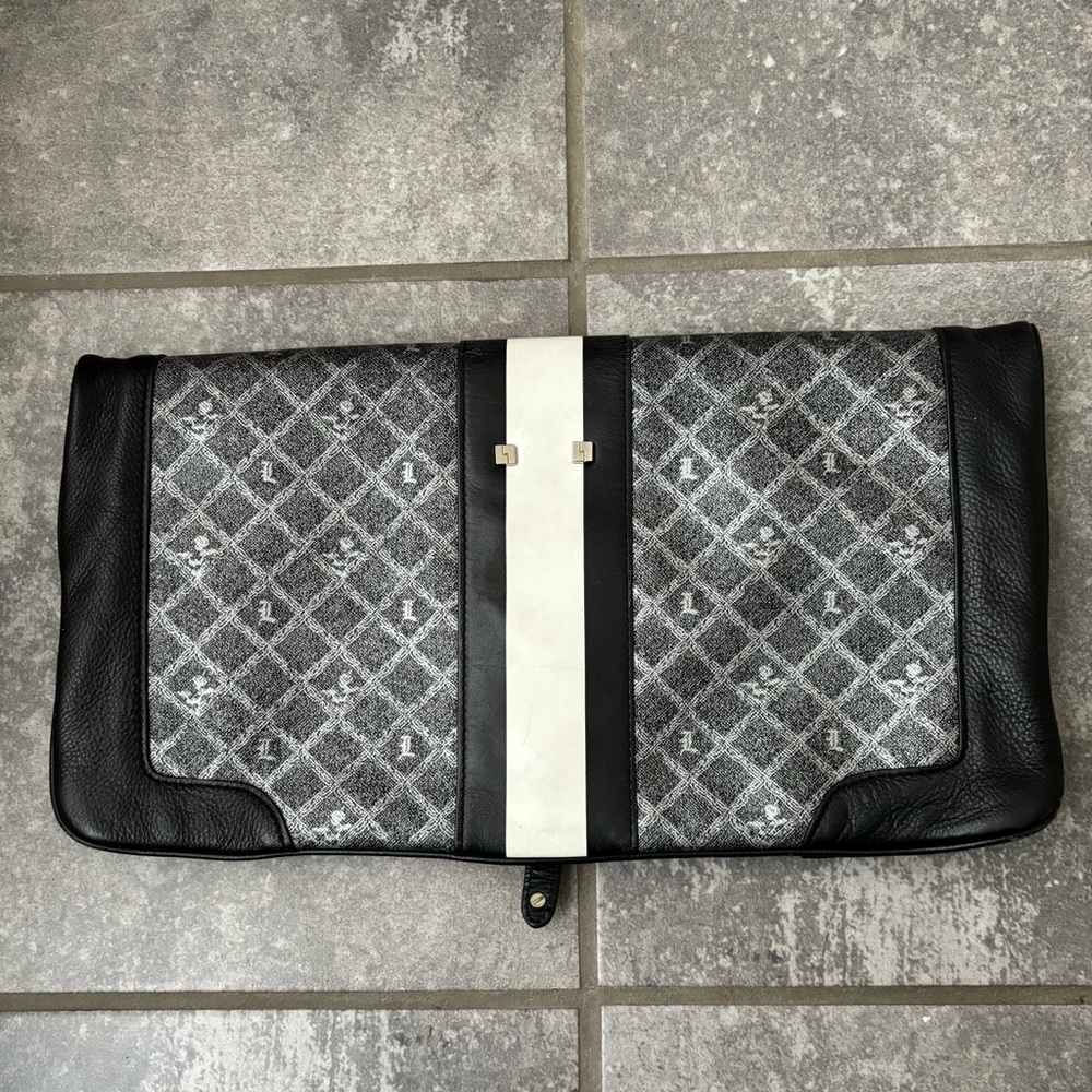 L.A.M.B. GWEN STEFANI Signature Foldover Clutch Leather HandBag Clutch Purse - Picture 3 of 13